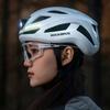 Bicycle Helmet with Integrated Multi-Directional Lighting USB-C 57-61 cm - White