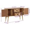 VidaXL Buffet 110x30x70 cm bois massif de manguier, armoire, placard, buffet haut, armoire latérale, armoire de rangement, 376063