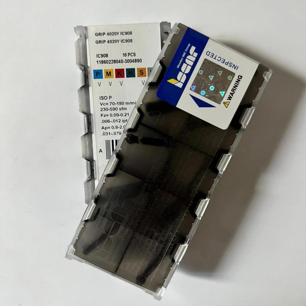 GRIP4020Y IC908 /Промышленные сменные твердосплавные пластины 10 шт.