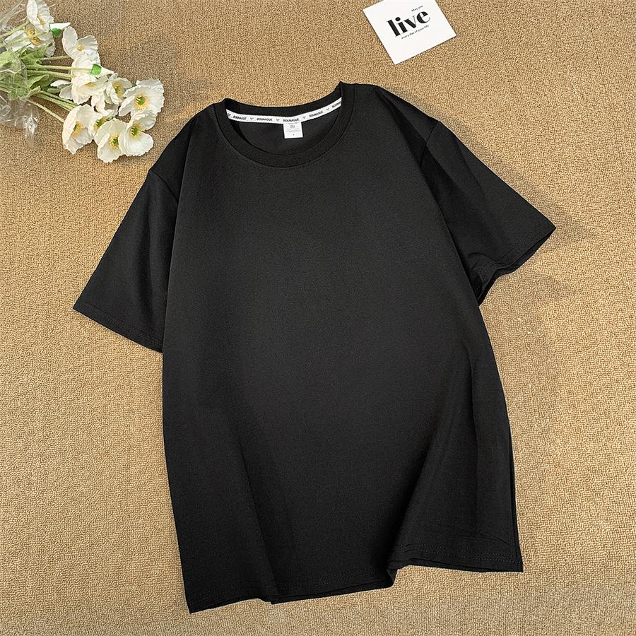 Летняя тонкая мужская футболка с круглым вырезом и коротким рукавом, в простом стиле INS Hong Kong, однотонная, свободная повседневная, с коротким рукавом, базовая рубашка.