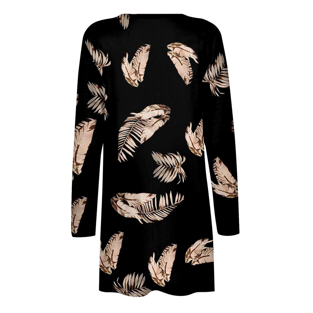 Женская модная свободная повседневная однотонная куртка-кардиган с карманами и длинными рукавами, топы