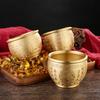 Chinese Treasure Bowl Cornucopia Bowl Brass Ornament Collectible Gift Feng Shui Decor Money Drawing Bowl for Living Room Desk
