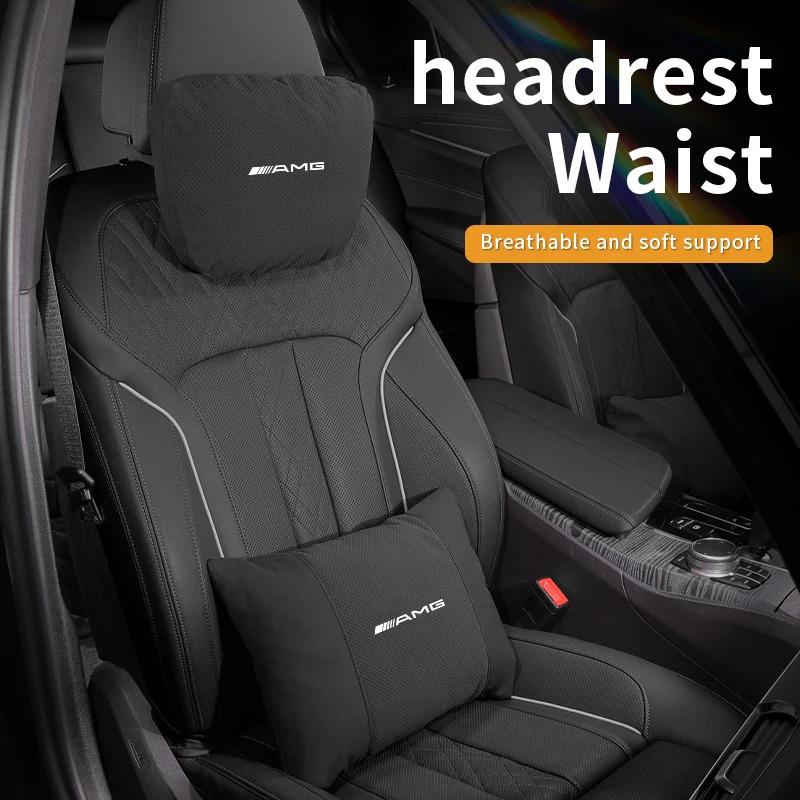 AABCY1 Mercedes Benz A B C E S Class AMG GLB GLC GLE CLA CLS SLC GLS A45 C43 Car Headrest Neck Support Lumbar Rest Cushion Neck Pillow