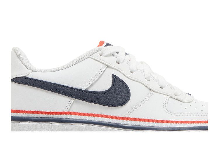 Kids' Sneakers Nike Air Force 1 Low LV8 Ribbon White Blue (GS) White/Obsidian-Habanero Red
