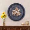 40CM Creative Dynamic Gear Clock Living Room Retro Wall Clock Decoration Modern Wood Grain Clock Wall Clock