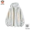 Men's Loose Fit Hooded Zip-Up Sweatshirt