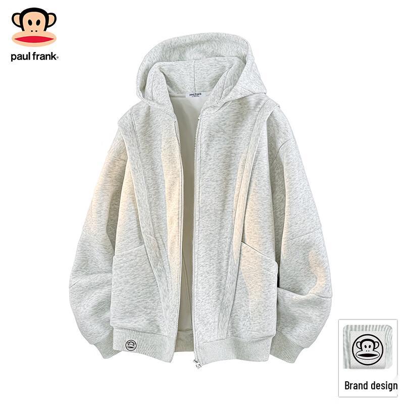 paul frank Men's Loose Fit Hooded Zip-Up Sweatshirt