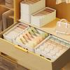 Undergarment Holder Cotton Linen Underwear Organizer for Home and Travel Socks Scarves Storage Container with Dividers