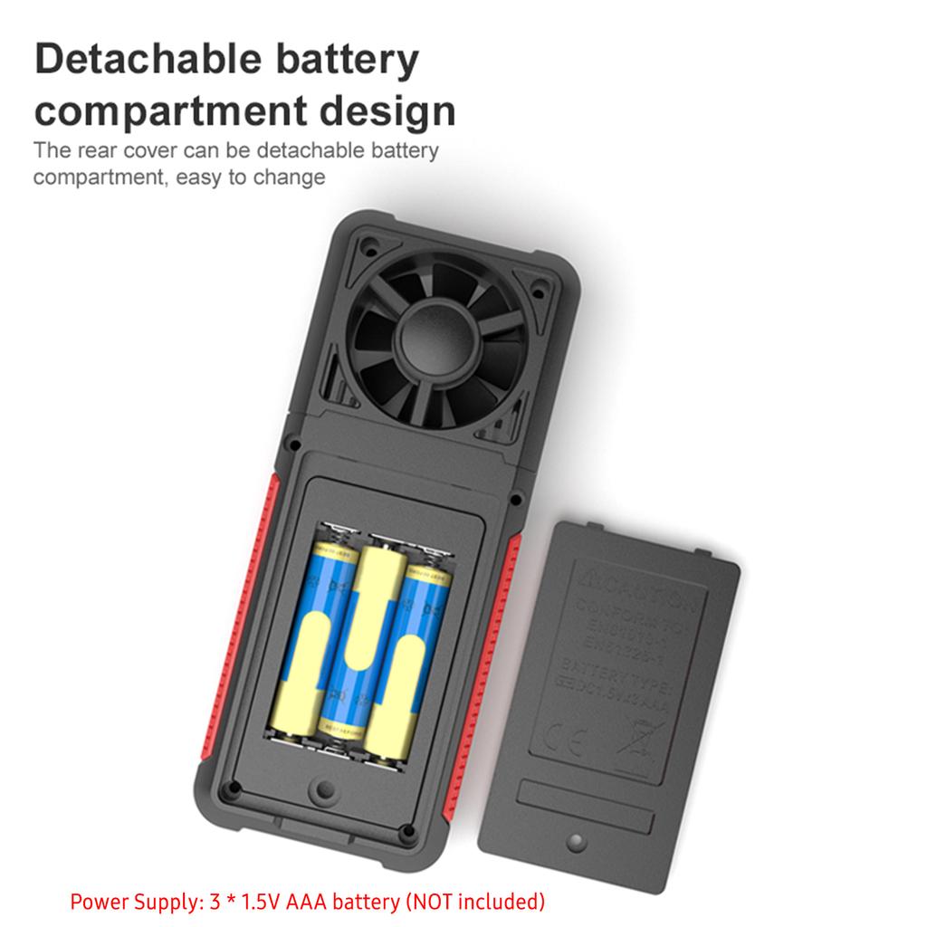 HABOTEST HT605 ЖК-цифровой анемометр-термометр Ручной измеритель скорости ветра Температура и влажность