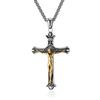 American Artistic Retro Stainless Steel Cross Shelf Necklace Men's Fashion Pendants & Charms for Sweater Chain Pendant Ornament