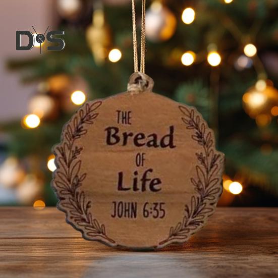 Names of Jesus Decorations Wooden Jesus Themed Hanging Ornaments Rustic Religious Decorations Christian Gifts for Women Men Festive Decor