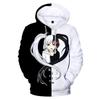 Danganronpa Merch 3D Hoodies Monokuma Cosplay Costume Anime Sweatshirts Kawaii Kids Hoodie Casual Unisex Black and White Coat