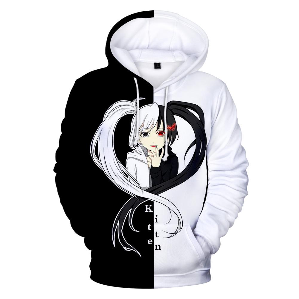 Danganronpa Merch 3D толстовки Monokuma косплей костюм аниме толстовки Kawaii детская толстовка повседневное унисекс черно-белое пальто