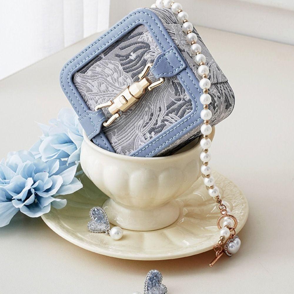 Embroidery Jewelry Storage Case Large Capacity Jewelry Display Box Jewelry Packing Box Vacation