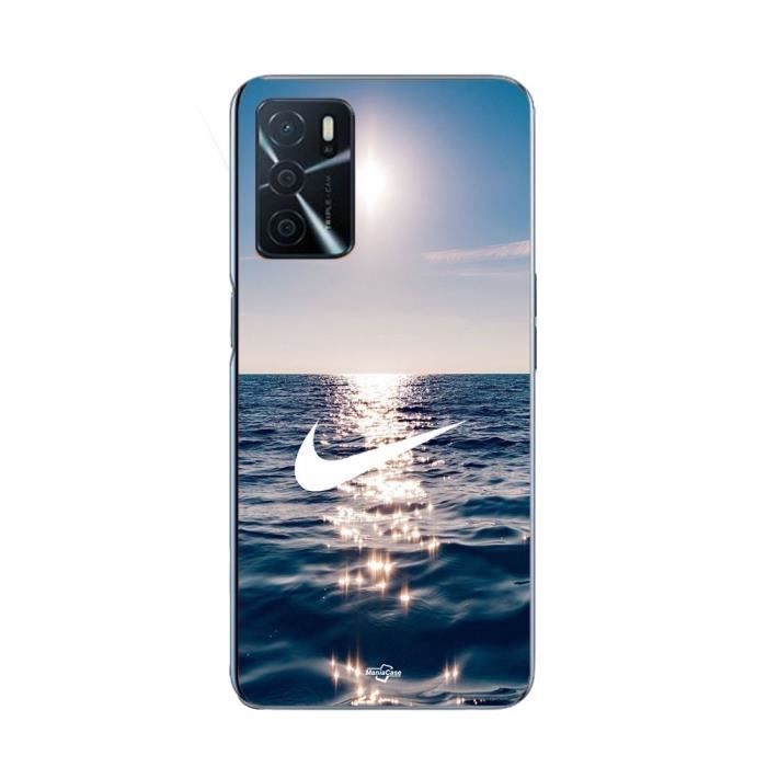 Coque - Maniacase - Oppo A16s - Nike logo blanc - Souple - Silicone
