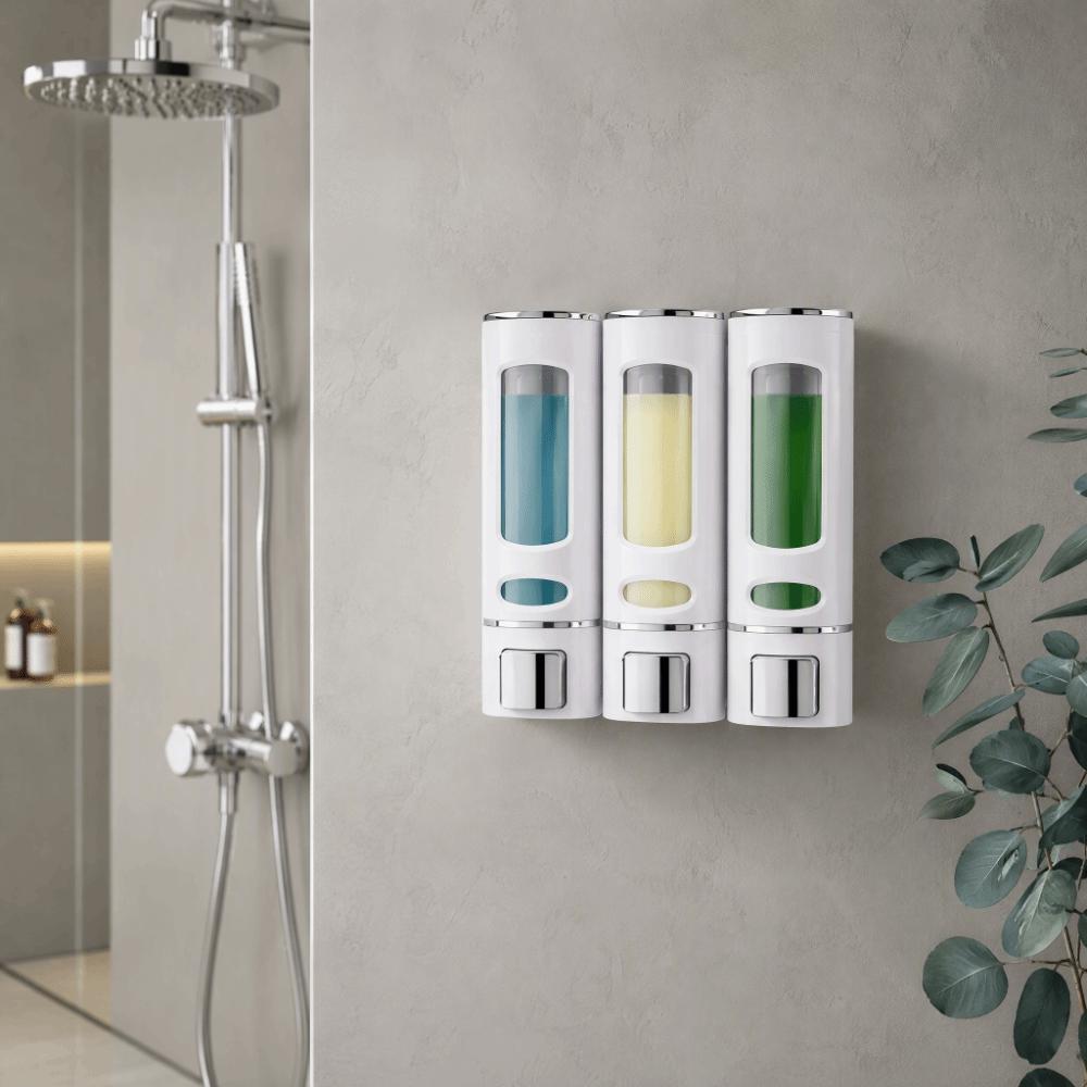 White Black Shampoo Dispenser Plastic Body Wash Dispenser Conditioner Dispenser Home Hotel