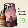 Эйфелева башня, Франция Чехол для телефона для iPhone 17, 16, 15, 14, 13, 12, 11 Plus, Pro Магнитный с Magsafe Беспроводная зарядка