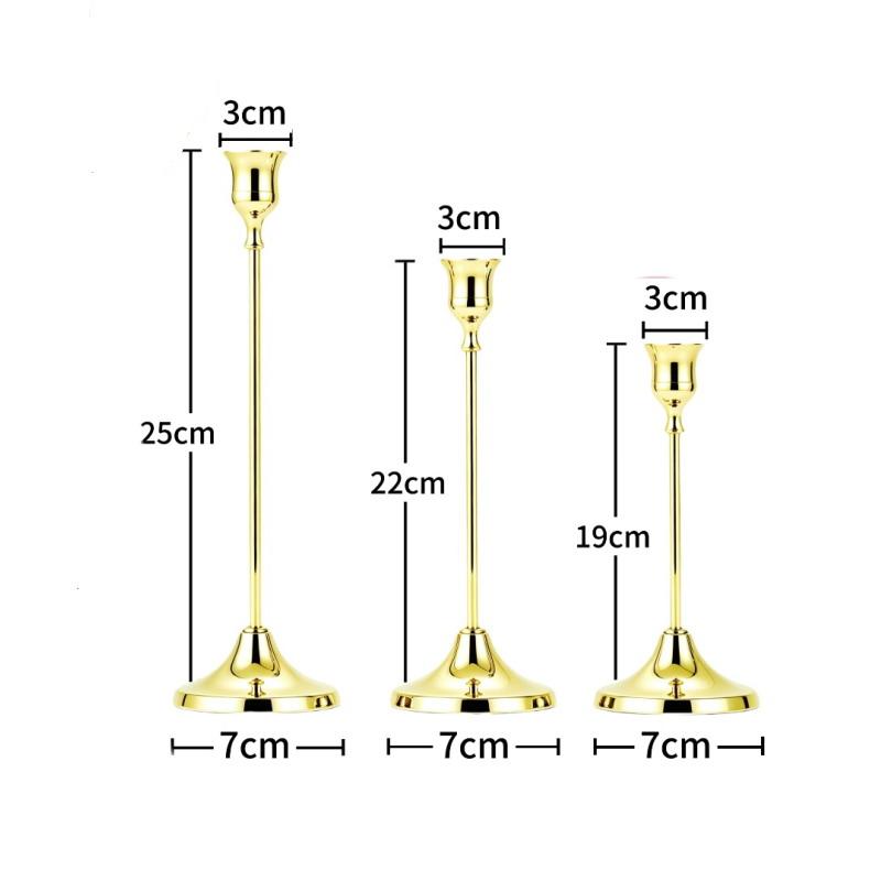 European Style Exquisite Metal Candlestick Elegant Rustproof Candle Stand for Wedding Table Home Dinner Decor