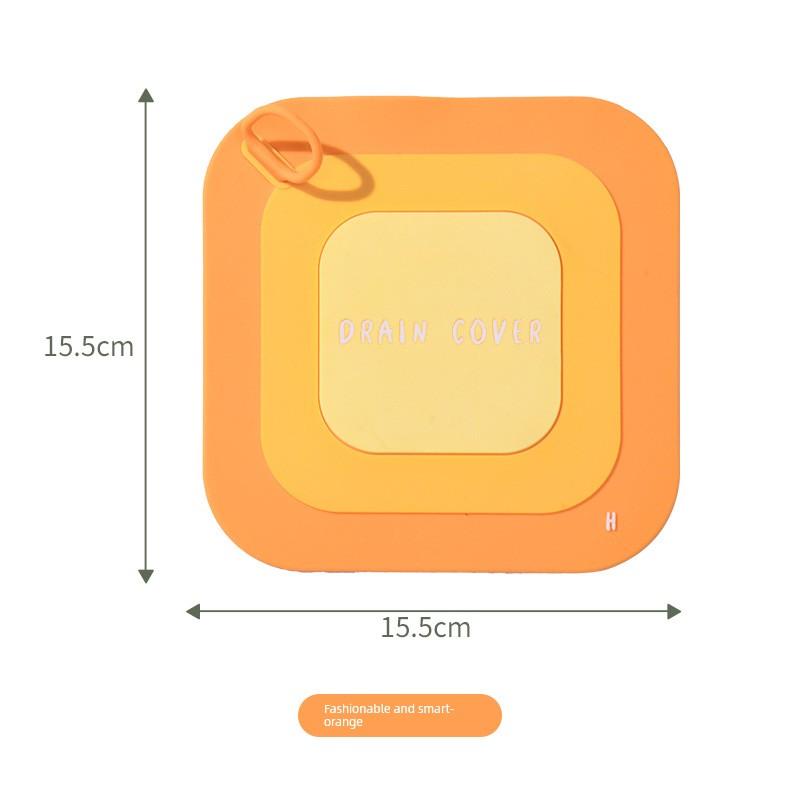 Floor Drain Deodorizer Silicone Drain Cover Insect-Proof Sewer Anti-Odor Bathroom Toilet Kitchen Handle Drain Mat