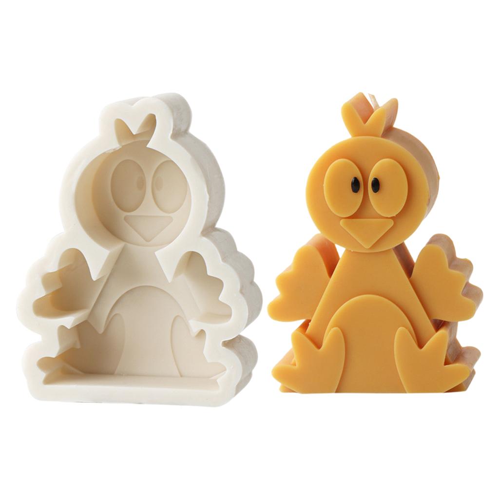 Красивая глиняная силиконовая форма, формы для украшений, формы для статуй в форме мультяшных животных, силиконовая форма для свечей, идеально подходящая для рукоделия