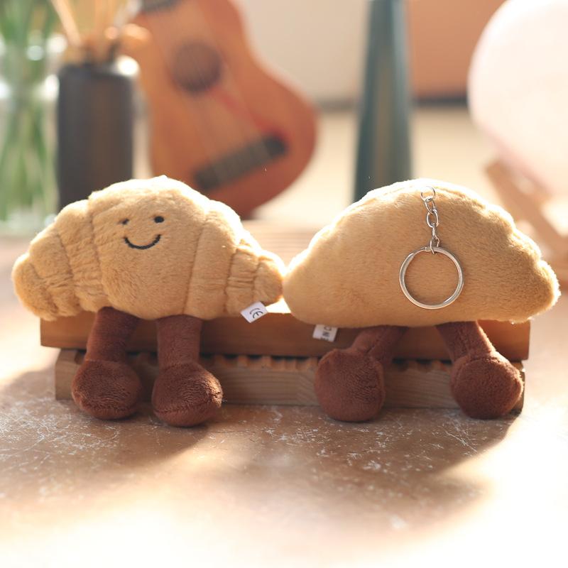 Милый милый круассан маленькая подвеска плюшевая игрушка куклы хлебный мешок подвесное украшение брелок кукла куклы