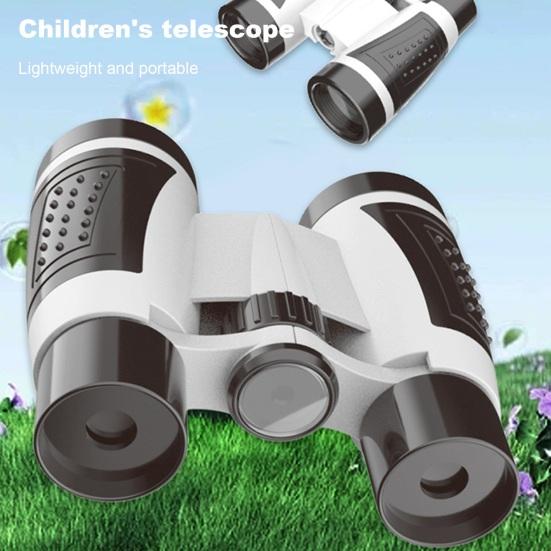 Детский бинокулярный телескоп, игрушка, увеличение 8X30, прозрачные линзы, регулируемые обучающие портативные портативные бинокли для малышей, подарок для мальчиков и девочек