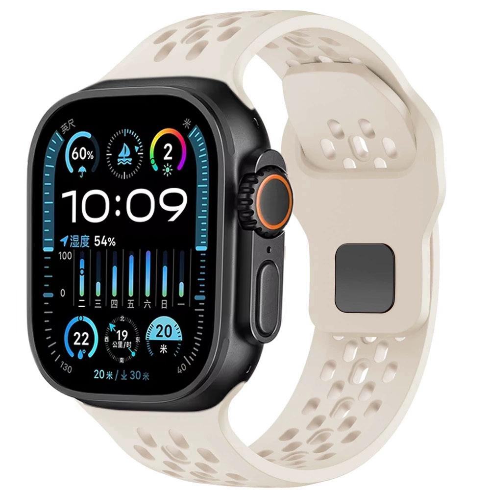 Дышащий силиконовый ремешок для Apple Watch Band 49 мм 46 мм 45 мм 44 мм 42 41 40 мм Спортивный браслет iWatch Ultra 11 10 9 8 7 6 SE3 Ремень