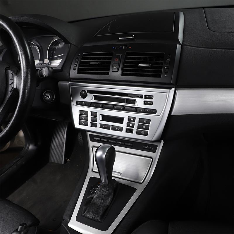 Для BMW X3 E83 2006 2007 2008 2009 2010 ABS хром/карбон Центральное управление автомобиля CD панель рамка крышка отделка наклейки автомобиля