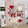 2 шт. - Занавеска с акварельным принтом букв - Полиэстеровый материал - подходит для спален, гостиных, кабинетов, личных пространств