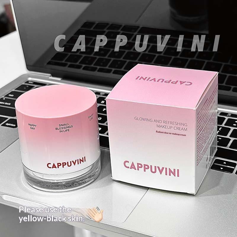 Увлажняющий, сияющий и чистый натуральный крем Cappuvini с кремовой базой для кожи создает освежающий и гладкий макияж