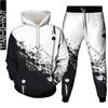 Poker Graphic 3D Print Men's Outdoor Fashion Clothing Tracksuit Costume Homme 2 Pieces Set Hoodies Jogging Pants Oversized S-6XL