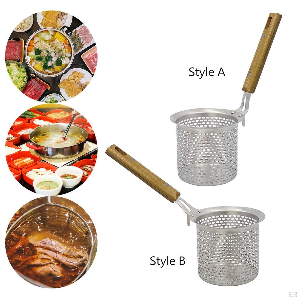 Корзина для картофеля фри, сетчатая корзина для жарки, ложка для предотвращения ожогов, дуршлаг для готовки, бытовой