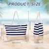 1Pcs Beach Bag For Women Large Canvas Beach Tote Bag Beach Bags Waterproof Sandproof Swim Pool Bag Travel Essentials
