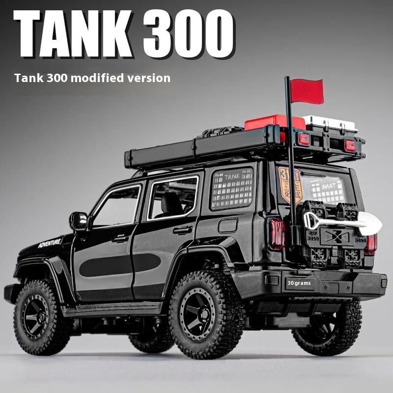 1/24 TANK 300 Модифицированная версия внедорожника из литого сплава Модель для моделирования Коллекционная модель Детский подарок на день рождения