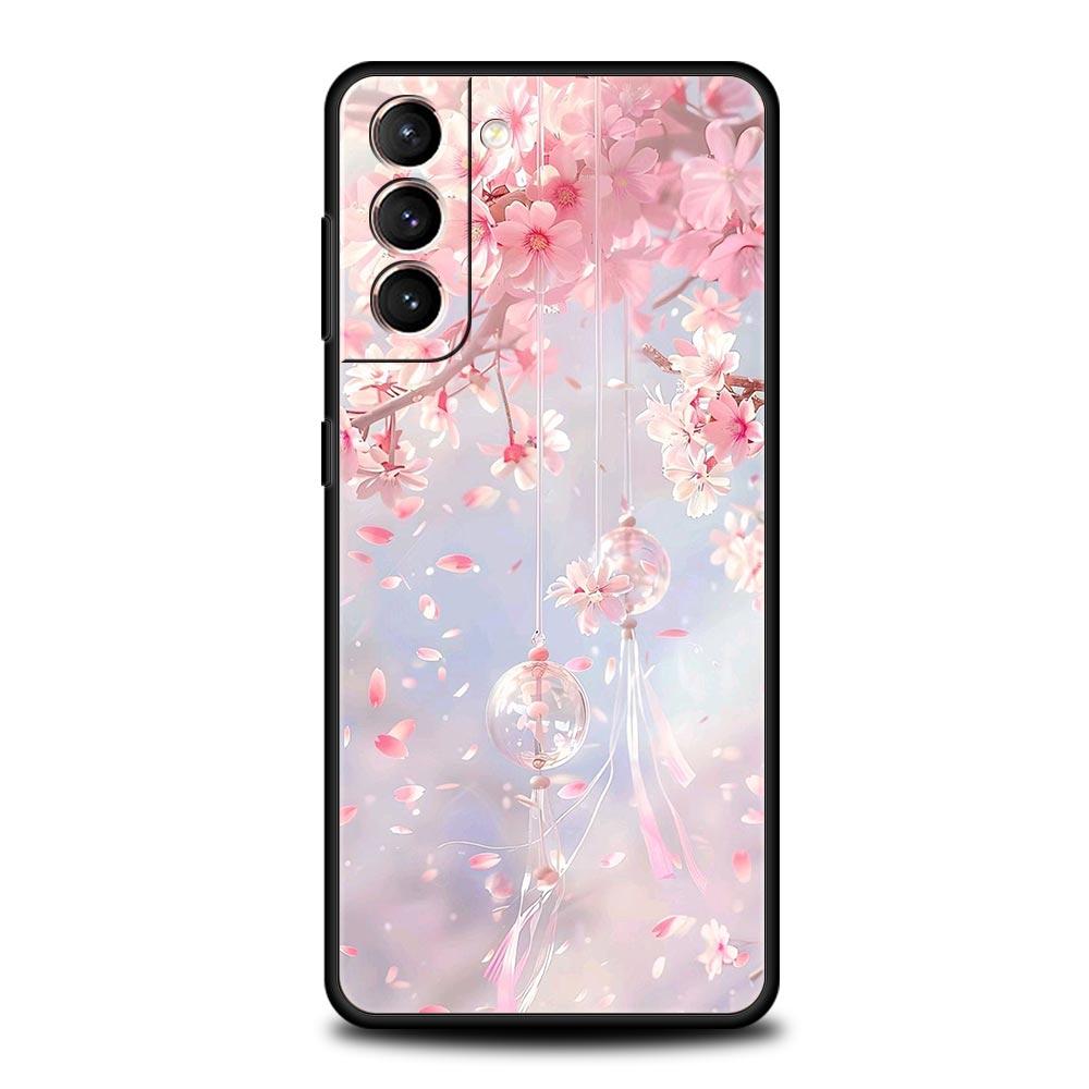 Корейский чехол с цветами для Samsung Galaxy S26 S25 S24 S23 S22 S20 S21 FE Ultra S25 Edge Plus 5G Мягкий ТПУ чехол Fundas Capa Сумка