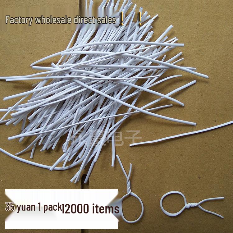 PVC Cable Tie and Binding Wire for Gardening, USB, and Earphone Cables - White