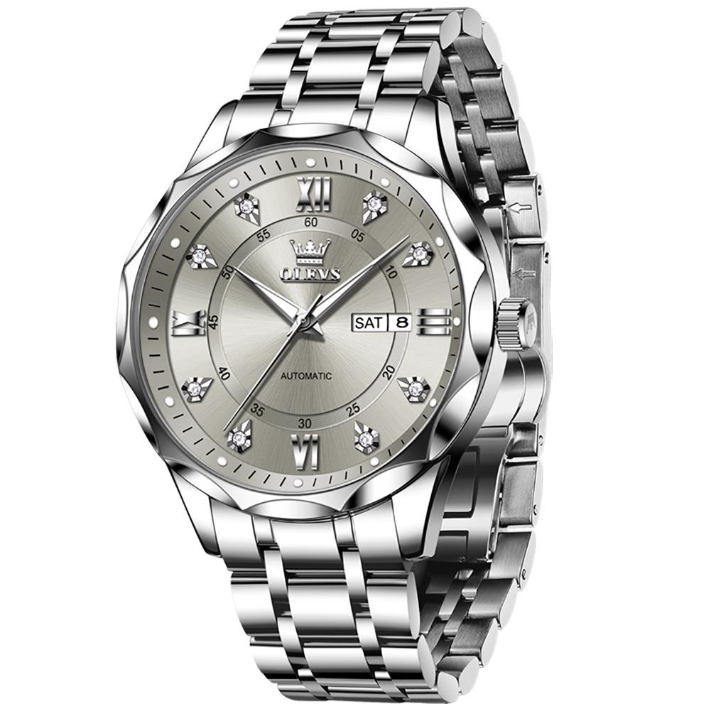 New Gold Automatic Mechanical Watch for Men Stainless Steel Waterproof Luminous Classic Mens Watches Top Brand Luxury Wristwatch