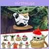 Charming Acrylic Baby Yoda Santa Claus Christmas Ornament For Festive Car Decor
