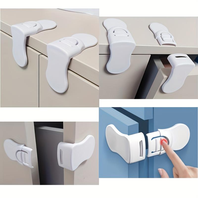 3pcs Child Safety Locks Cabinets Drawers Fridge Easy To Install No Drilling Required Durable ABS Material