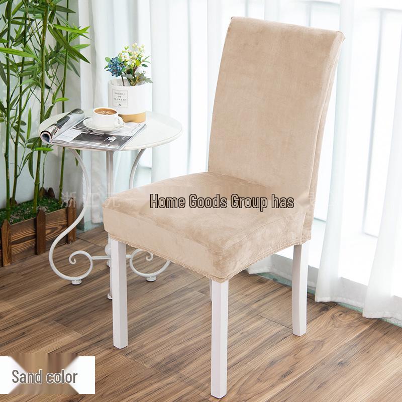 Бархатный чехол на стул из серебристой лисы - Универсальная мягкая посадка для обеденных стульев