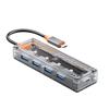 Прозрачный USB 3.0 HUB 4 в 1 Type C HUB на USB3.0 Type-C 4xUSB Высокоскоростная коробка-разветвитель 4 порта USB Адаптер для зарядки для ПК