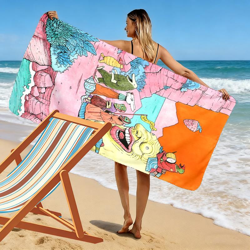 Parade 2D Flat Print Beach Towel, Large Soft Quick Dry Towel for Beach Camping SwimmingSSTJ0917418