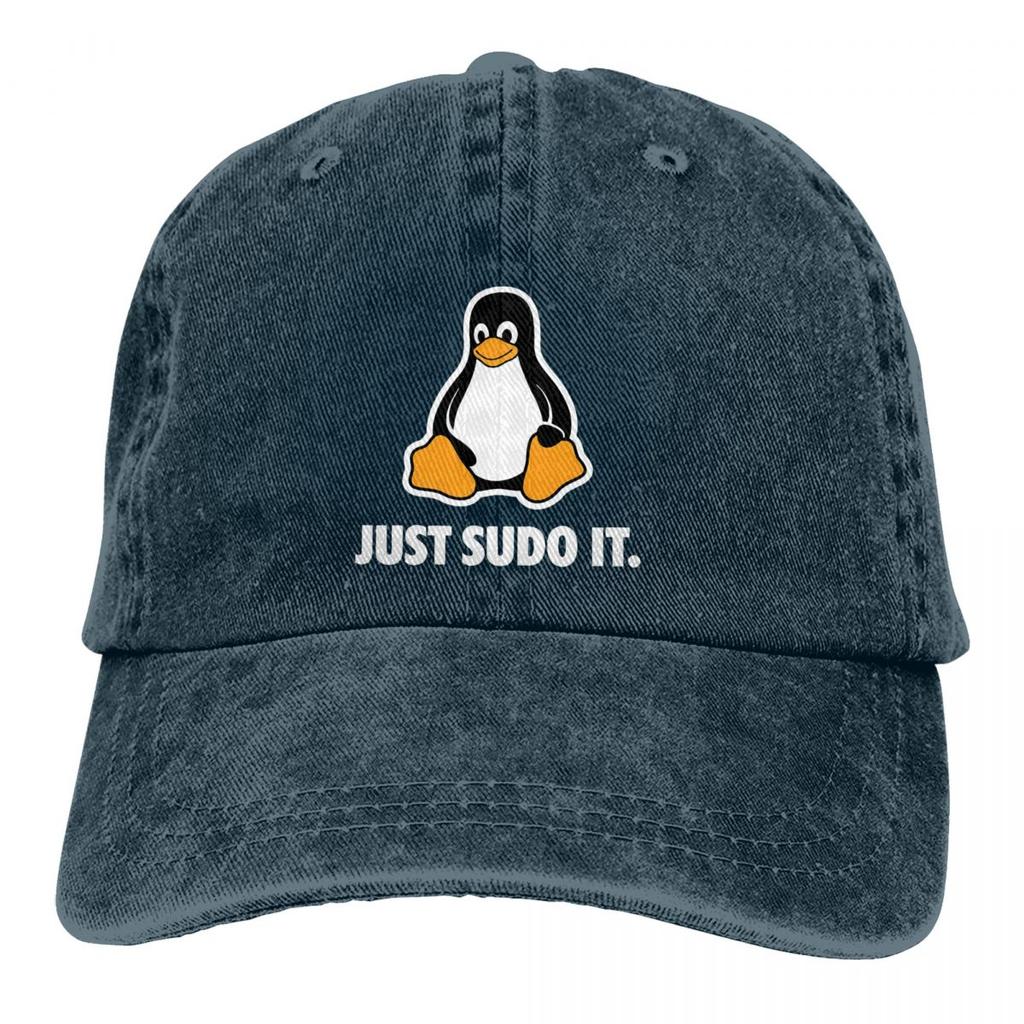 Бейсбольная кепка Just Sudo It, шапки унисекс, женский защитный козырек, Snapback, операционная система Linux, кепки с смокингом в виде пингвина