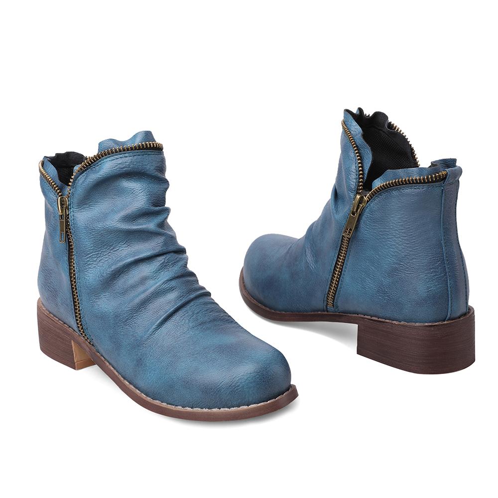 B/Женские короткие ботинки на низком каблуке, новые удобные осенние и зимние ботинки Мартин на толстом каблуке, женская обувь большого размера в стиле ретро