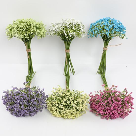 12 шт., искусственный букет «Дыхание ребенка» со стеблем, реалистичный многоразовый домашний свадебный букет, искусственный цветок, цветочная композиция, украшение, реквизит для фото