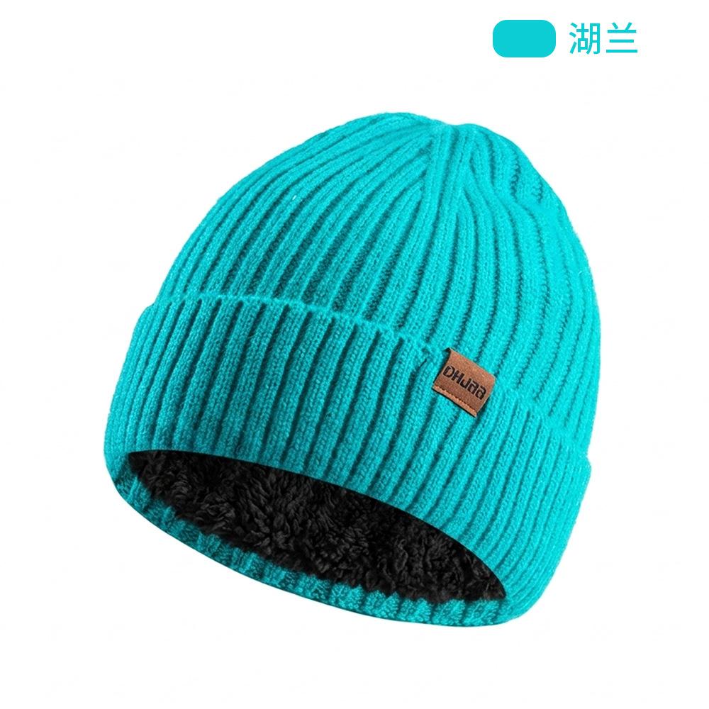 Knitted Beanie for Men Women Winter Double-Layer Thermal Outdoor Cycling Windproof Ski Cap