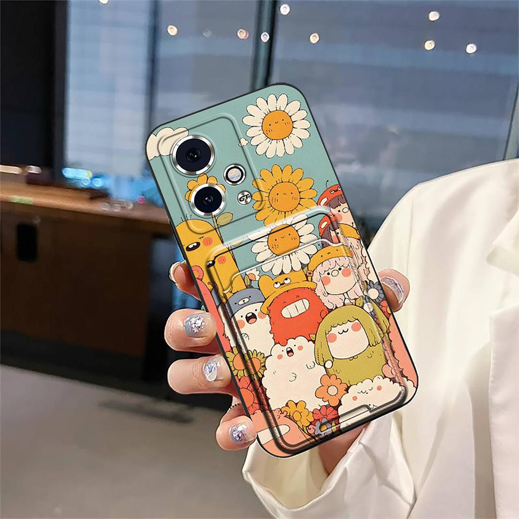 Card slot TPU Phone Case For Honor90 GT Dirt-resistant Silicone Durable Cute Waterproof Cartoon Anti-knock protective
