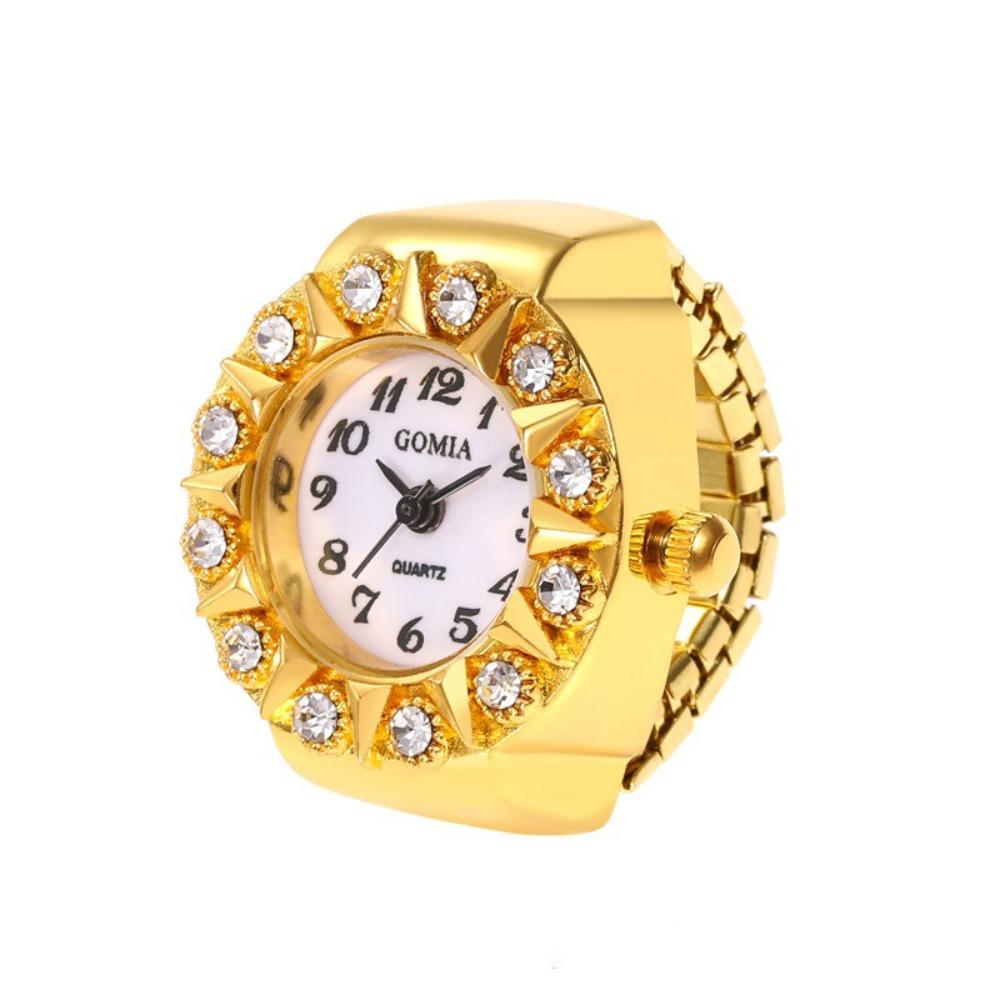 Diamond Ring Watch Stainless steel Ladies Watch Fashion Finger Watch Women
