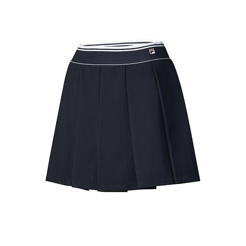 Fila Теннисная серия Юбка Сьюзен Классический логотип бренда Повседневная универсальная теннисная спортивная юбка Кэжуал Женские юбки Темно-синий A11W523309F-NV