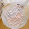 New Women's Summer Silk Underwear Lovely Girl Comfort Briefs Fashion Breathable Panties Mid Waist Seamless Underpants Lingerie